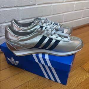 adidas Silver and Black Women's Sneakers